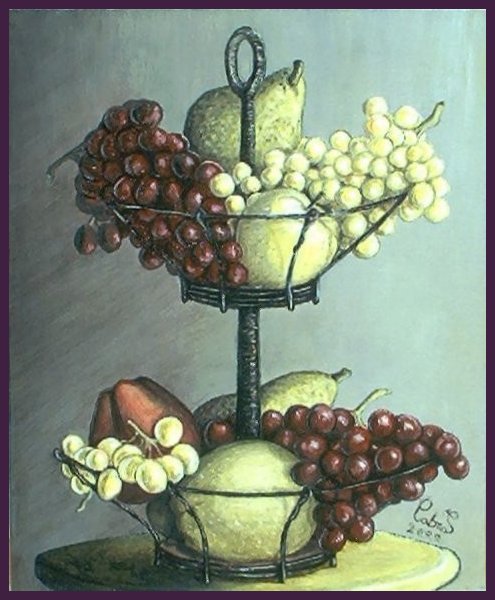 Porta frutta in ferro battuto
